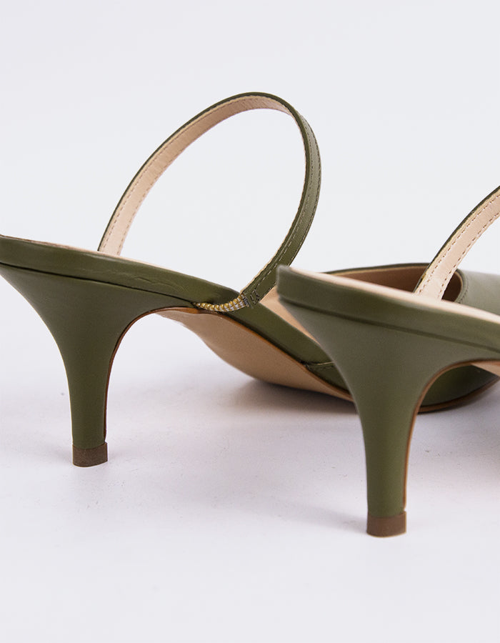 L'intervalle Forsythia Cuir Kaki Vert