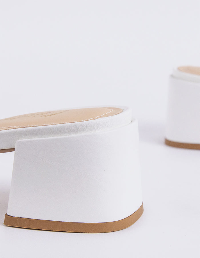 L'intervalle Fortunata Blanc Cuir Blanc