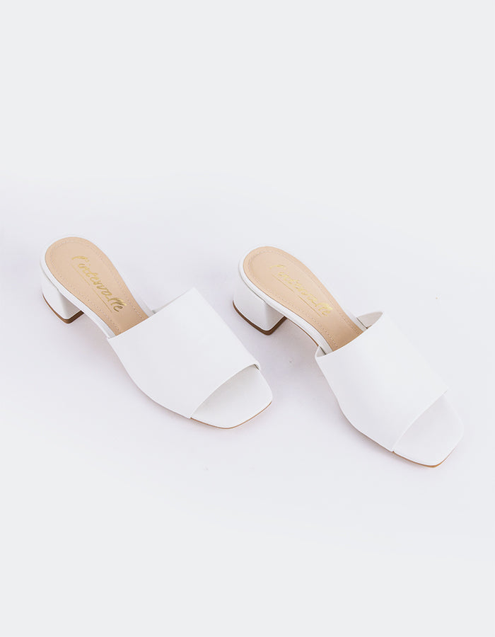 L'intervalle Fortunata Blanc Cuir Blanc