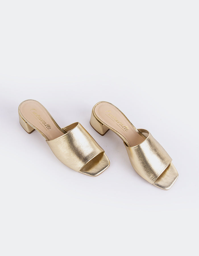 L'intervalle Fortunata Gold Leather Or