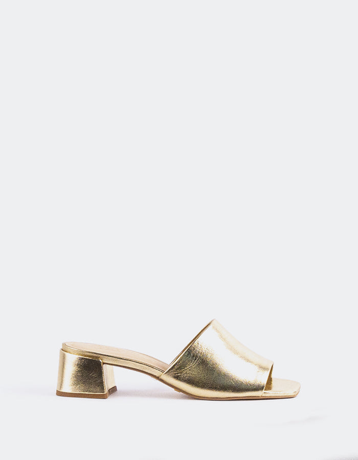 l'intervalle Fortunata Gold Leather Or