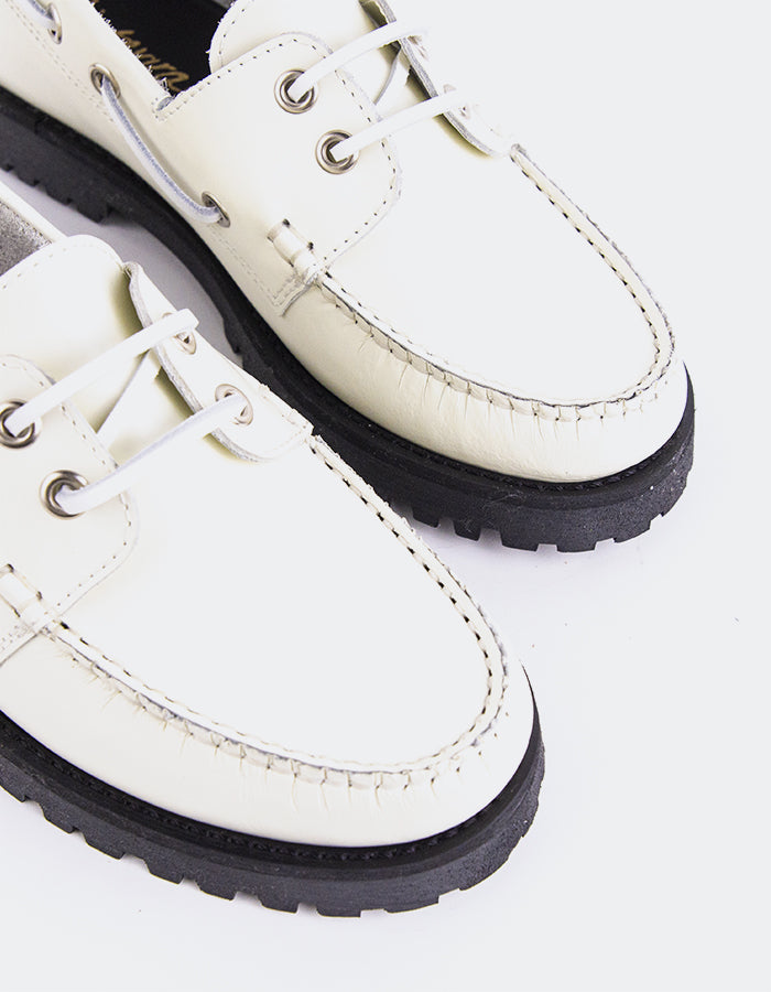 L'intervalle Gaia Blanc Cassé Cuir Blanc