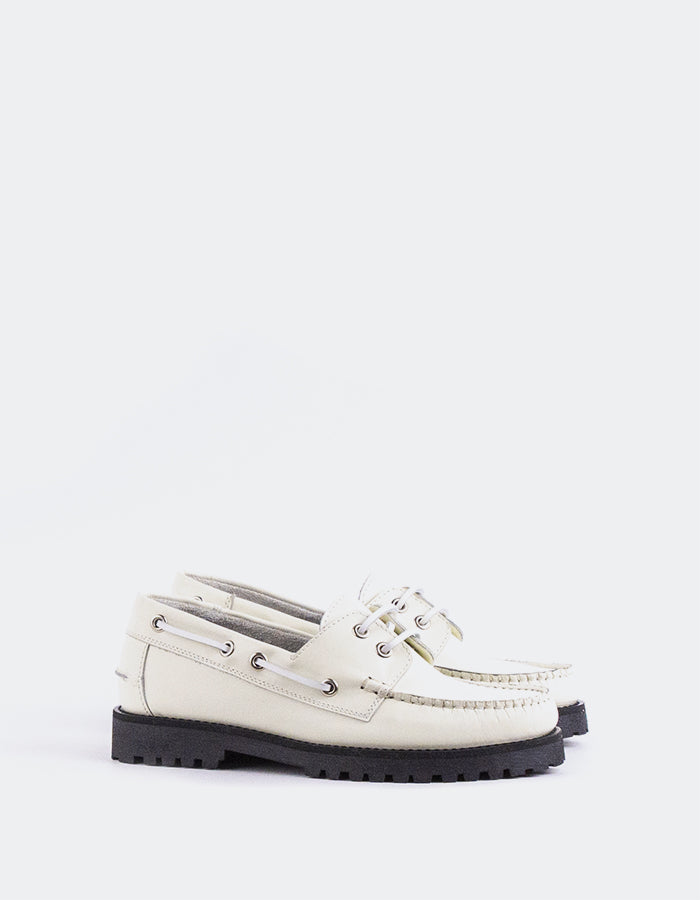 L'intervalle Gaia Blanc Cassé Cuir Blanc