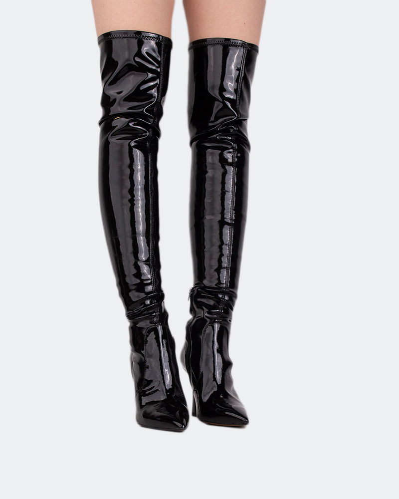 L'intervalle Giverny Noir Verni Stretch Noir