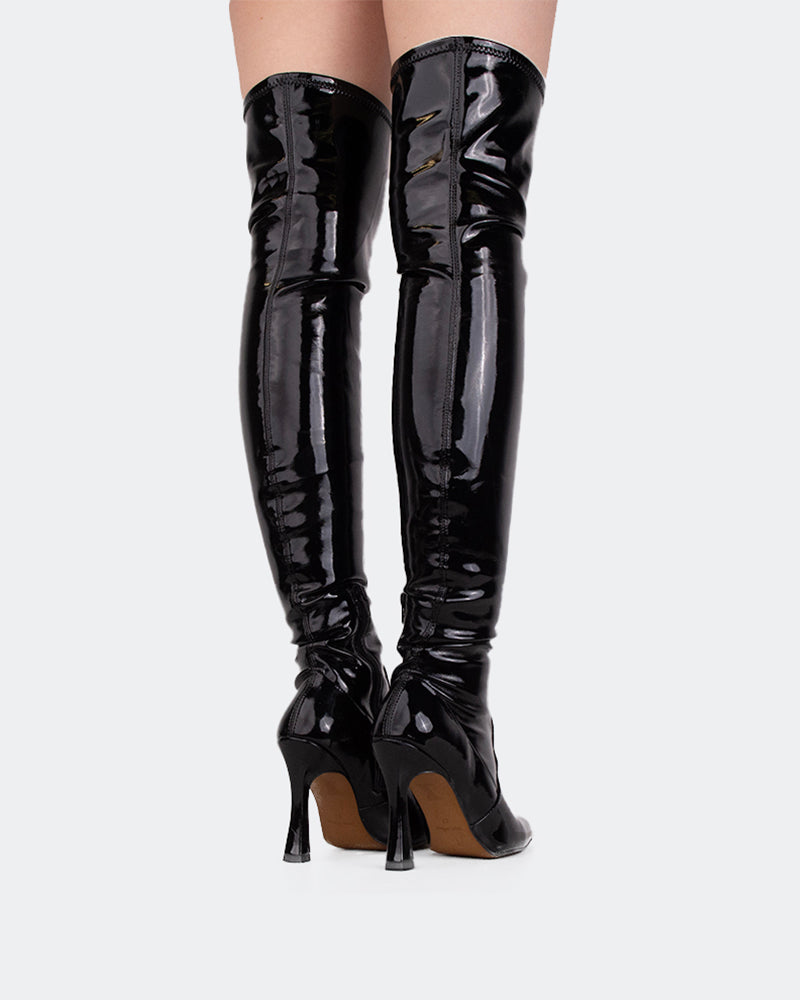 L'intervalle Giverny Noir Verni Stretch Noir