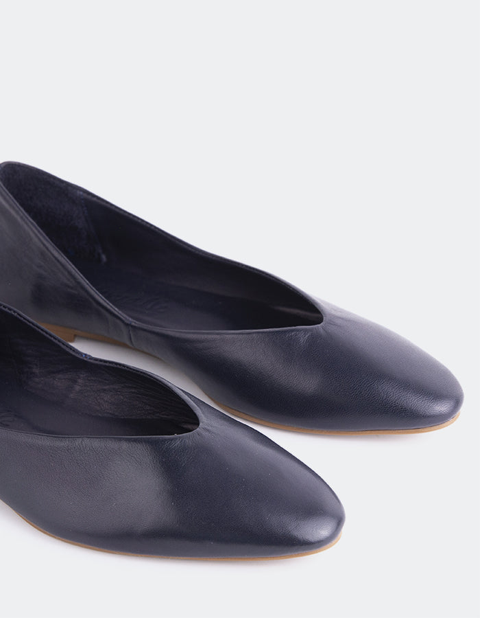 L'intervalle Glissandra Cuir Marine Bleu