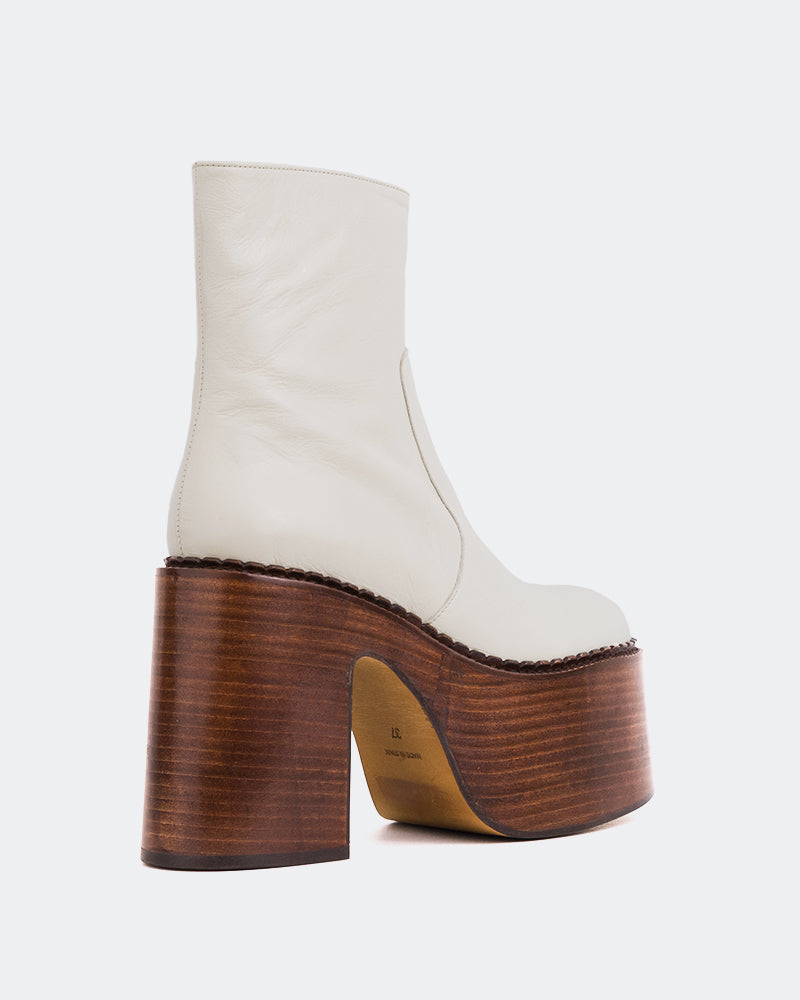 L'intervalle Gunner Blanc Cassé Cuir Blanc