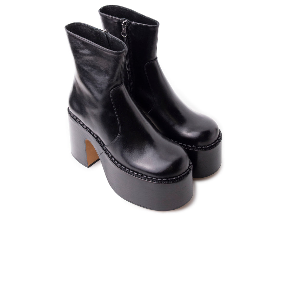 L'intervalle Gunner Noir Cuir Noir