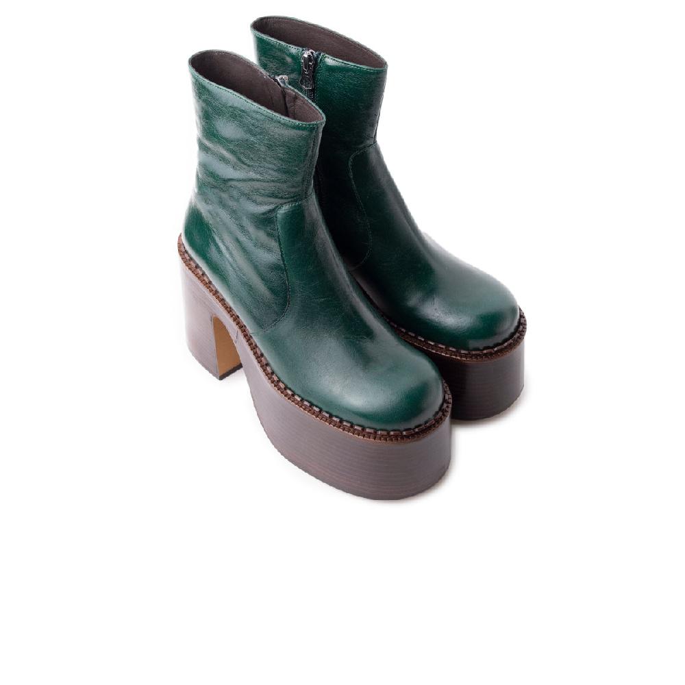 L'intervalle Gunner Vert Cuir Vert