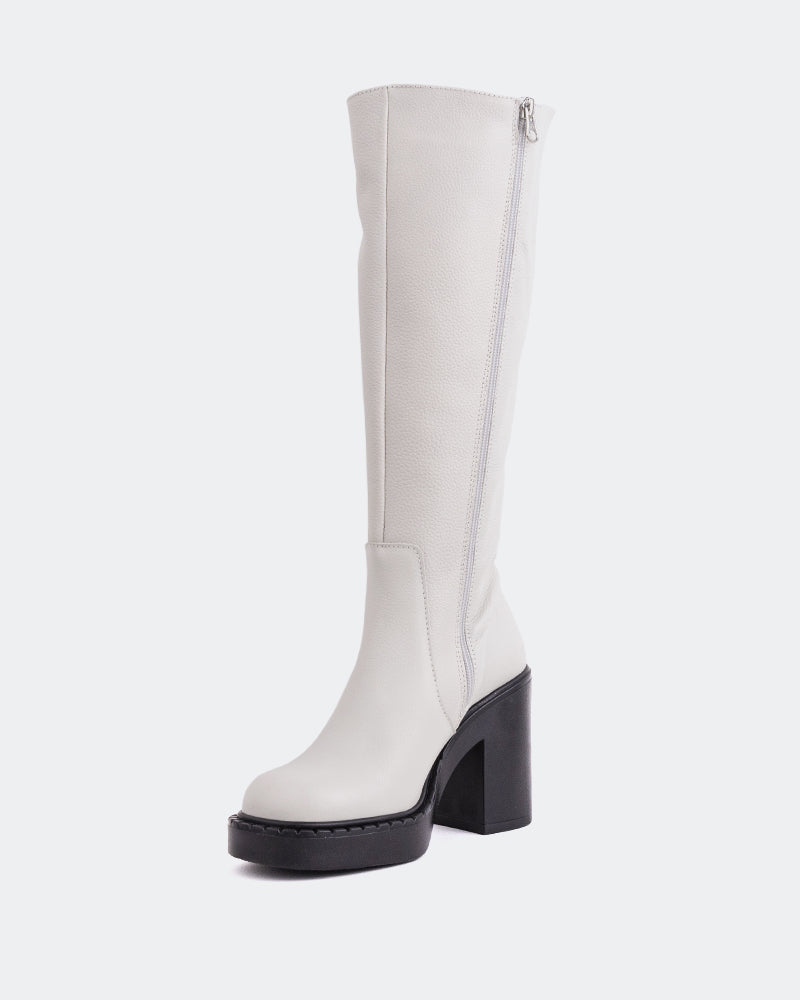 L'intervalle Hedon Blanc Cassé Cuir Blanc