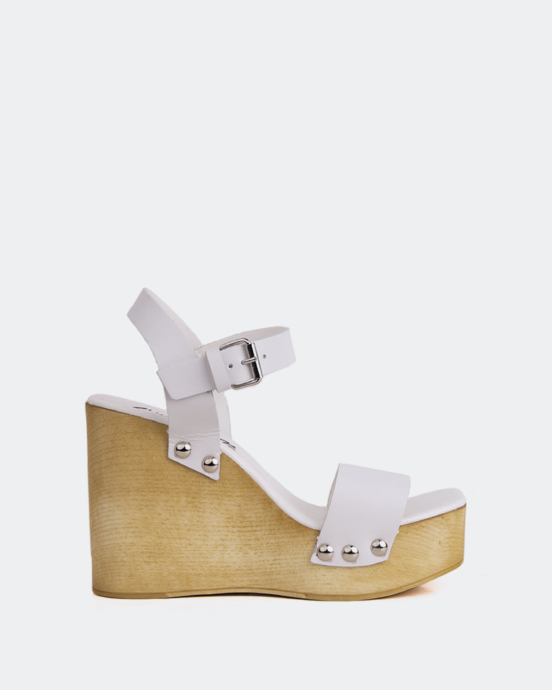 l'intervalle Héloïse Blanc Cuir Blanc