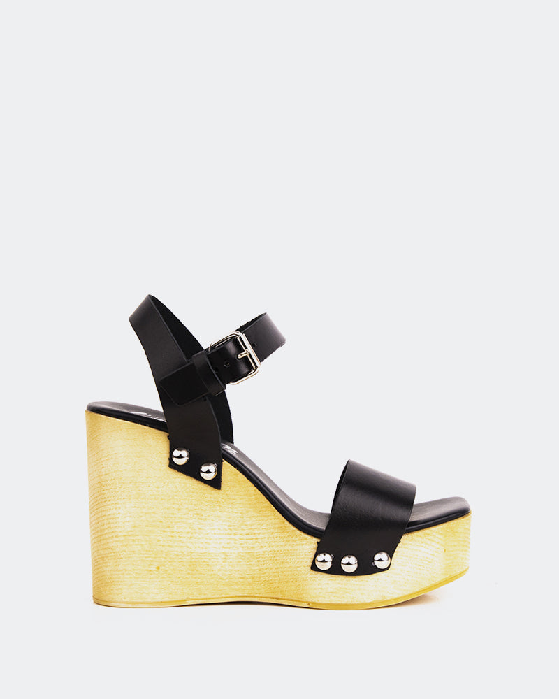 l'intervalle Héloïse Noir Cuir Noir