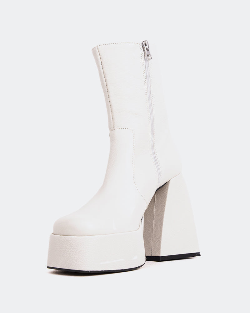 L'intervalle Hippie Blanc Cassé Cuir Blanc