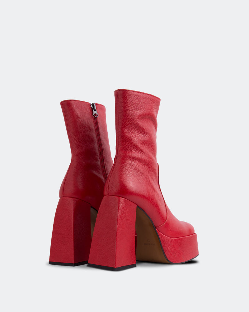 L'intervalle Hippie Rouge Cuir Rouge