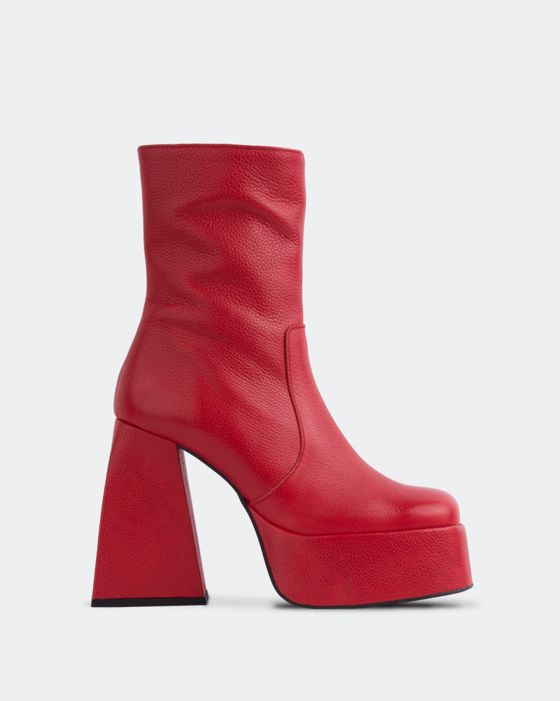 l'intervalle Hippie Rouge Cuir Rouge