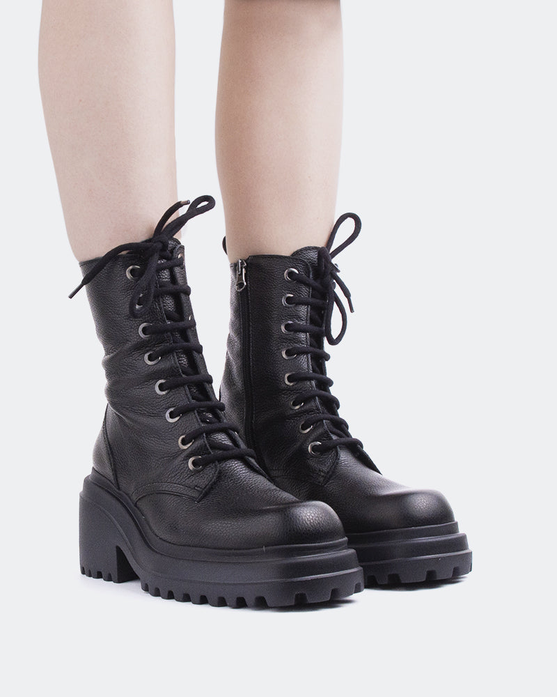 L'intervalle Homer Noir Cuir Noir