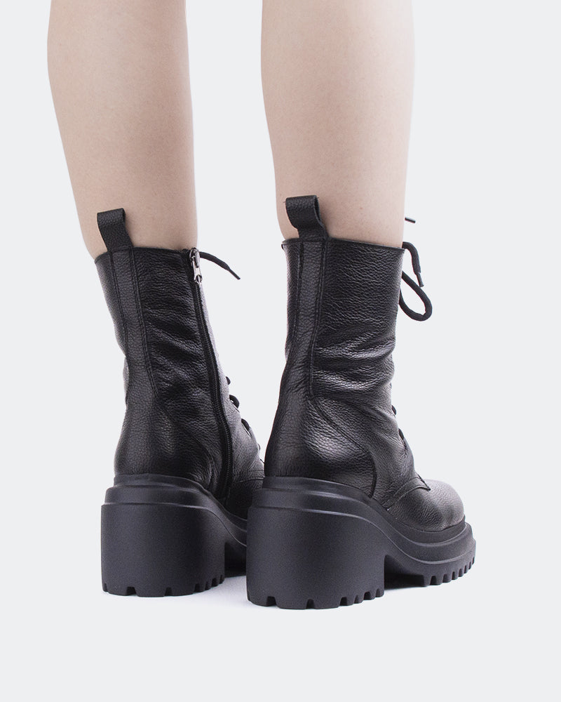 L'intervalle Homer Noir Cuir Noir