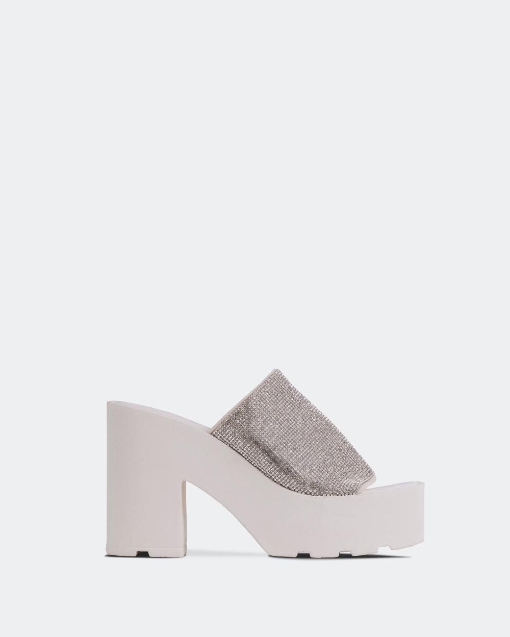 l'intervalle Hutton Blanc Strass Blanc