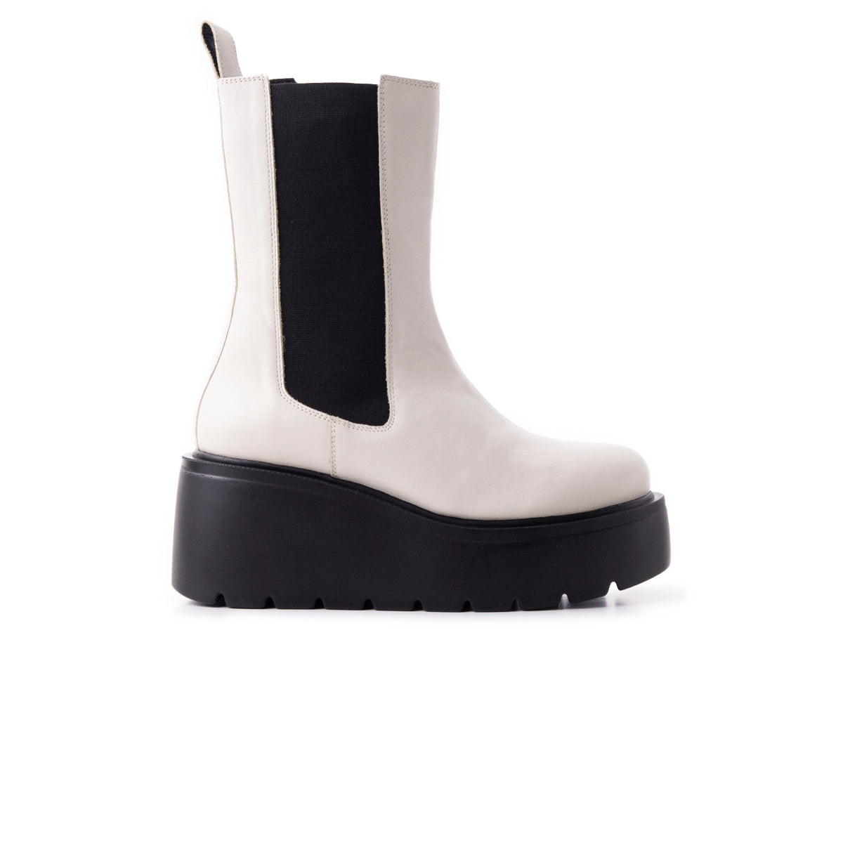 l'intervalle Indiana Blanc Cassé Cuir Blanc