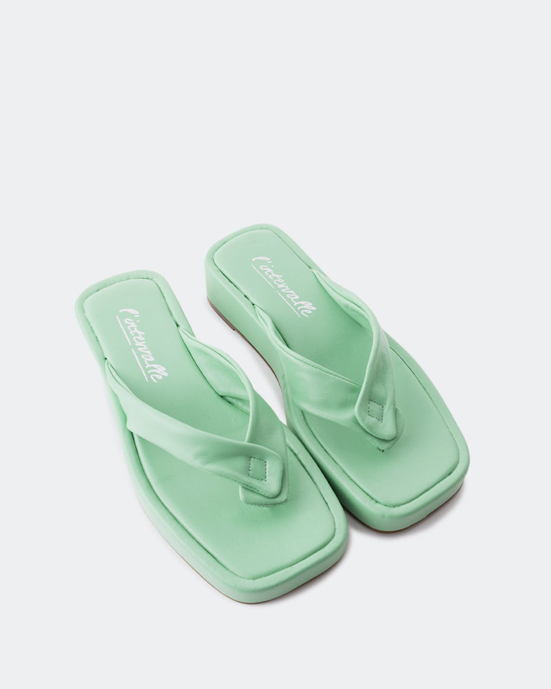 L'intervalle Ismene Cuir Menthe Vert