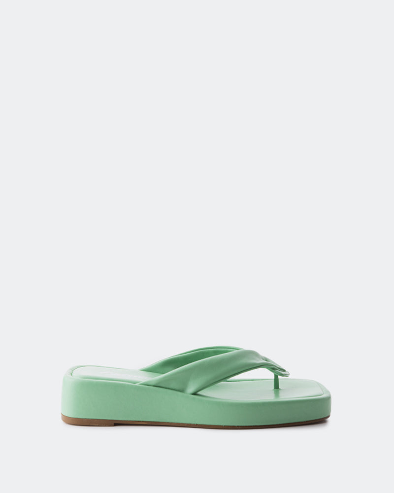 l'intervalle Ismene Cuir Menthe Vert