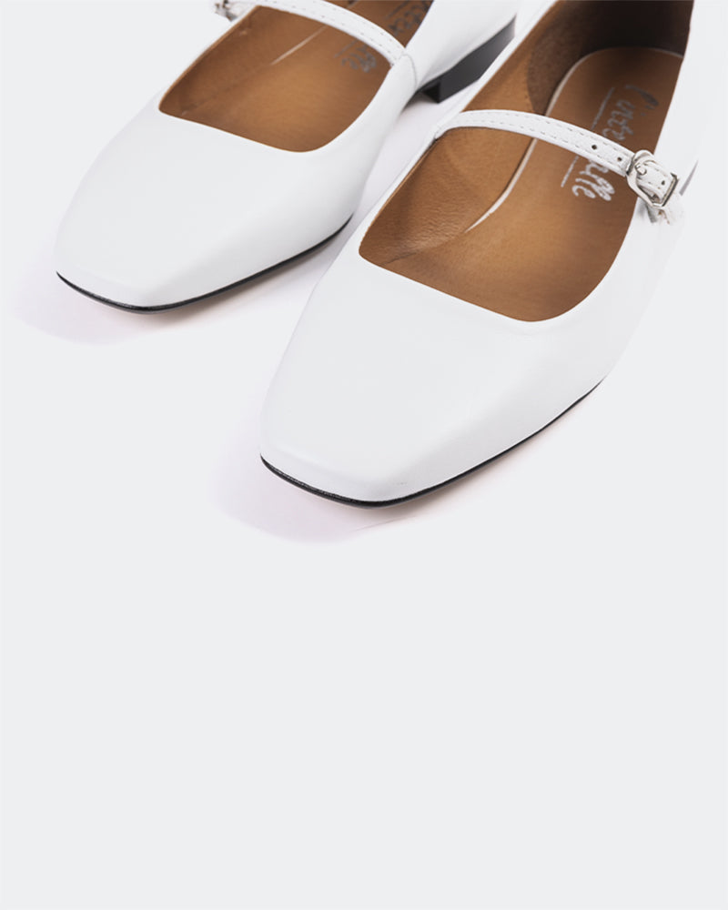 L'intervalle Jaria Cuir Blanc Blanc