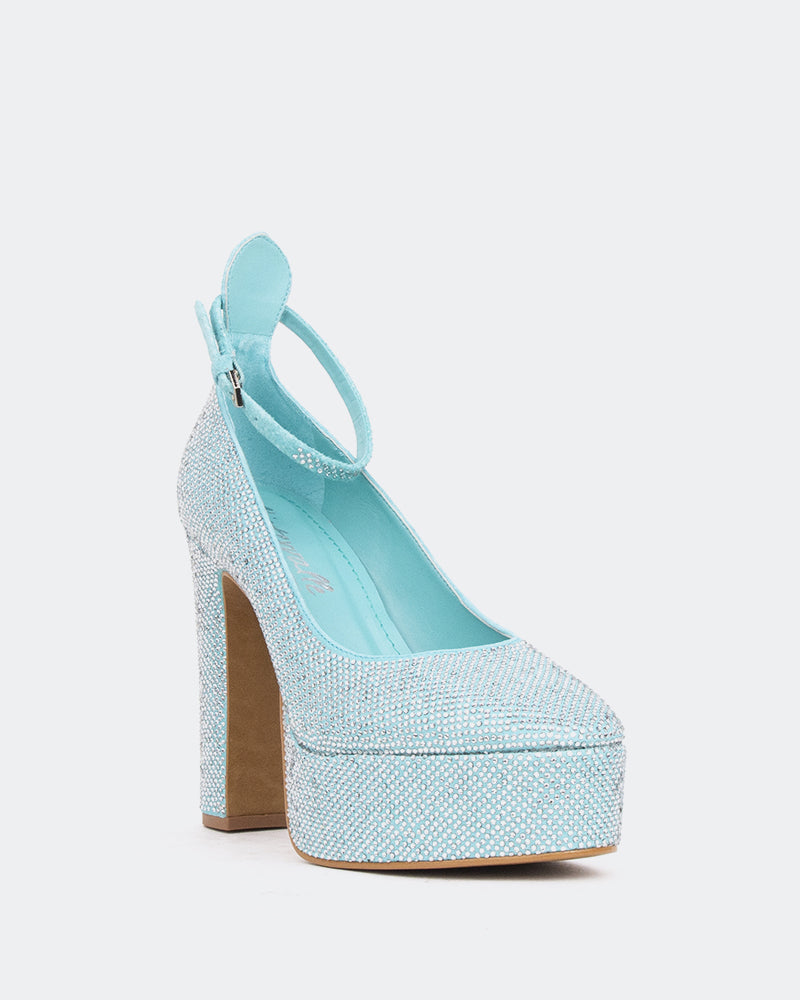 L'intervalle Jayne Turquoise Suède/Suède Tur. Bleu