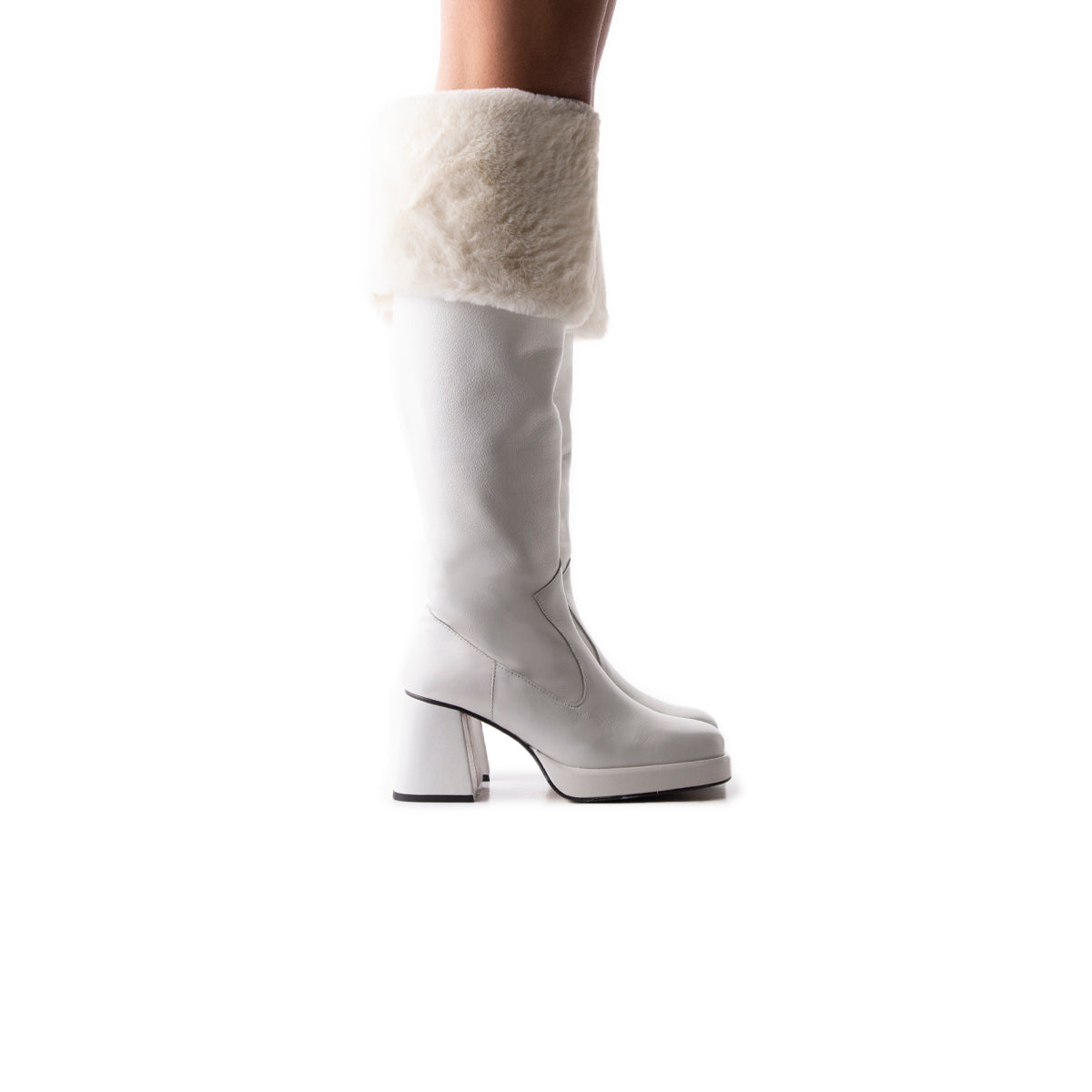 l'intervalle Jesse Blanc Cuir Blanc