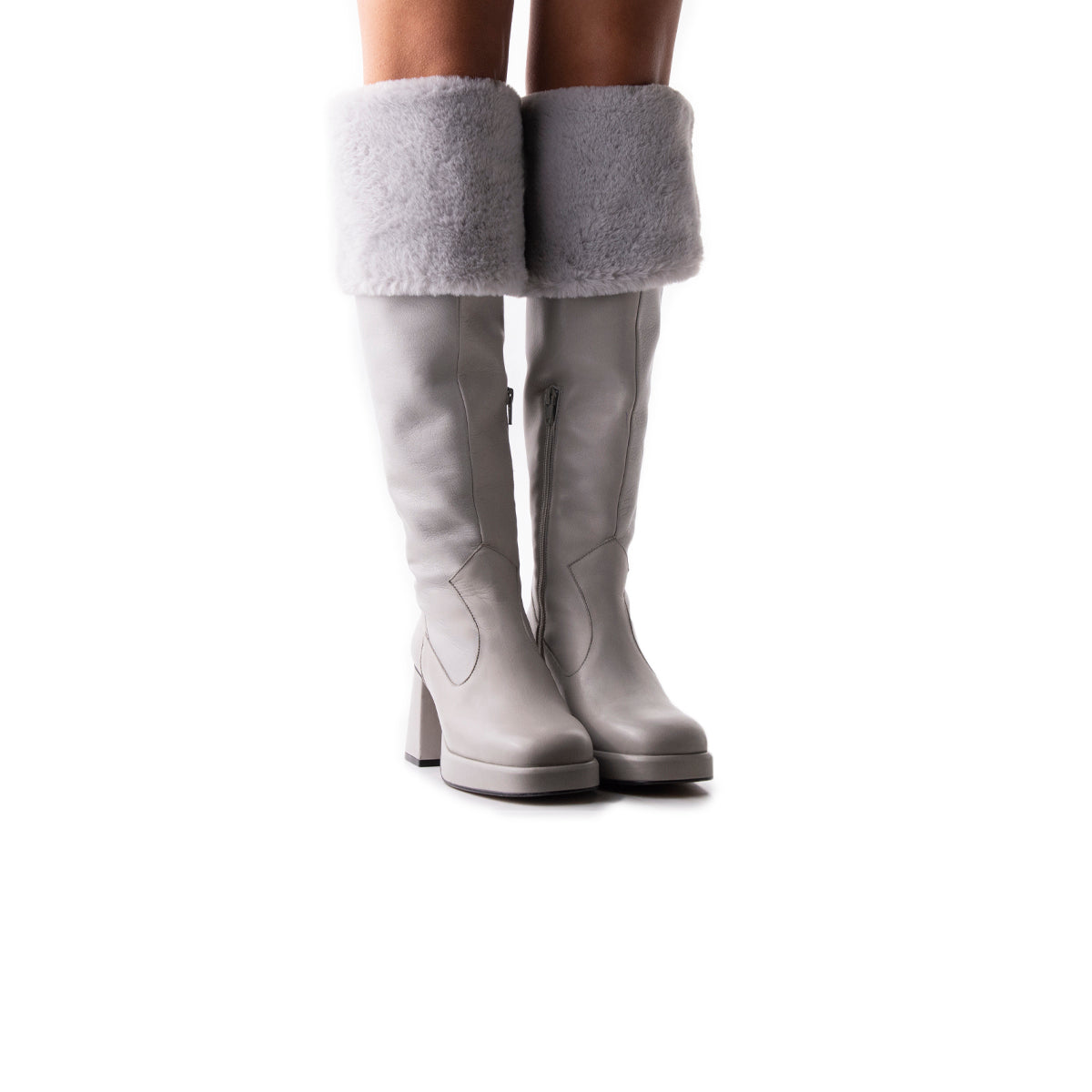 L'intervalle Jesse Cuir Gris Gris