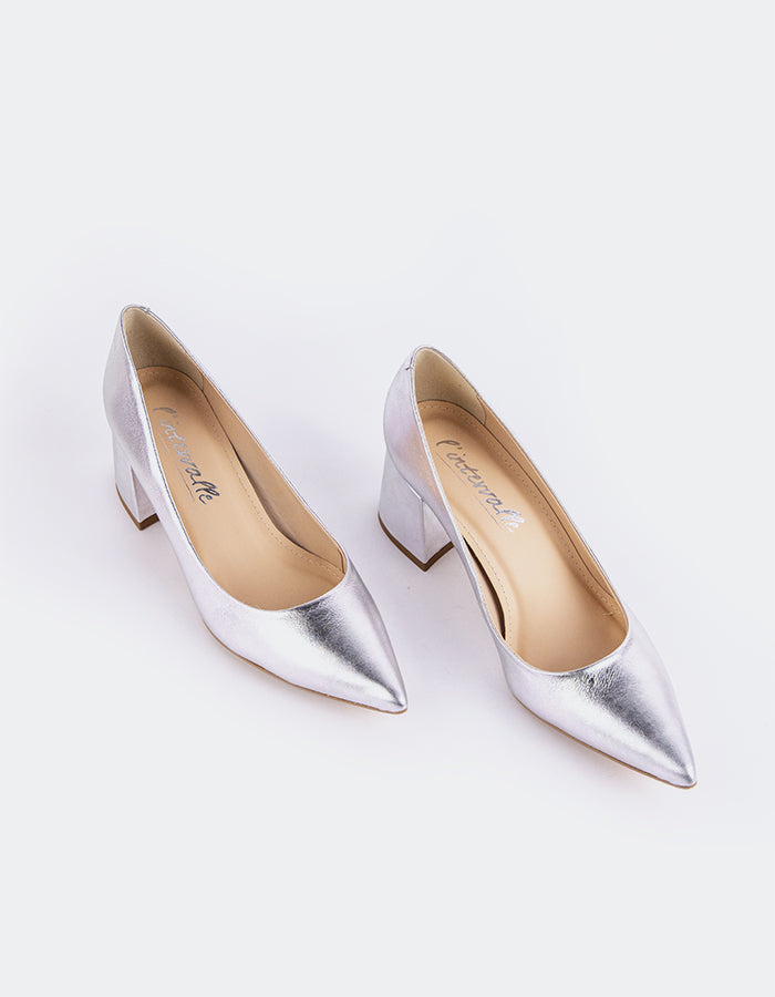 L'intervalle Josephine Argent Leather Argent