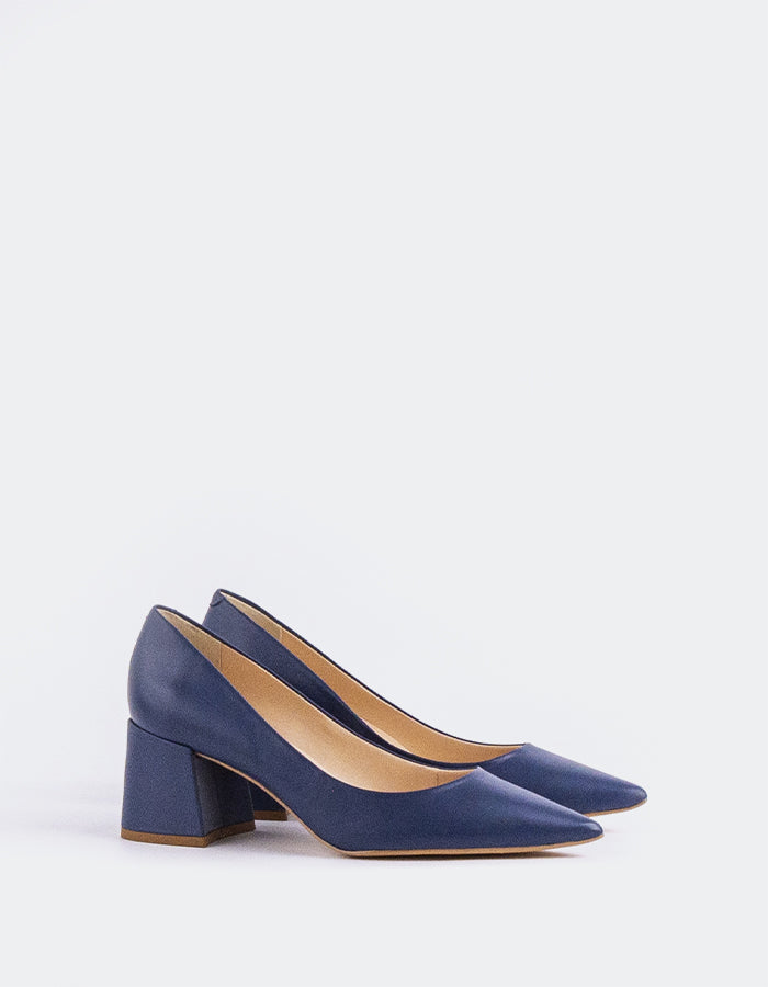 L'intervalle Josephine Cuir Marine Bleu