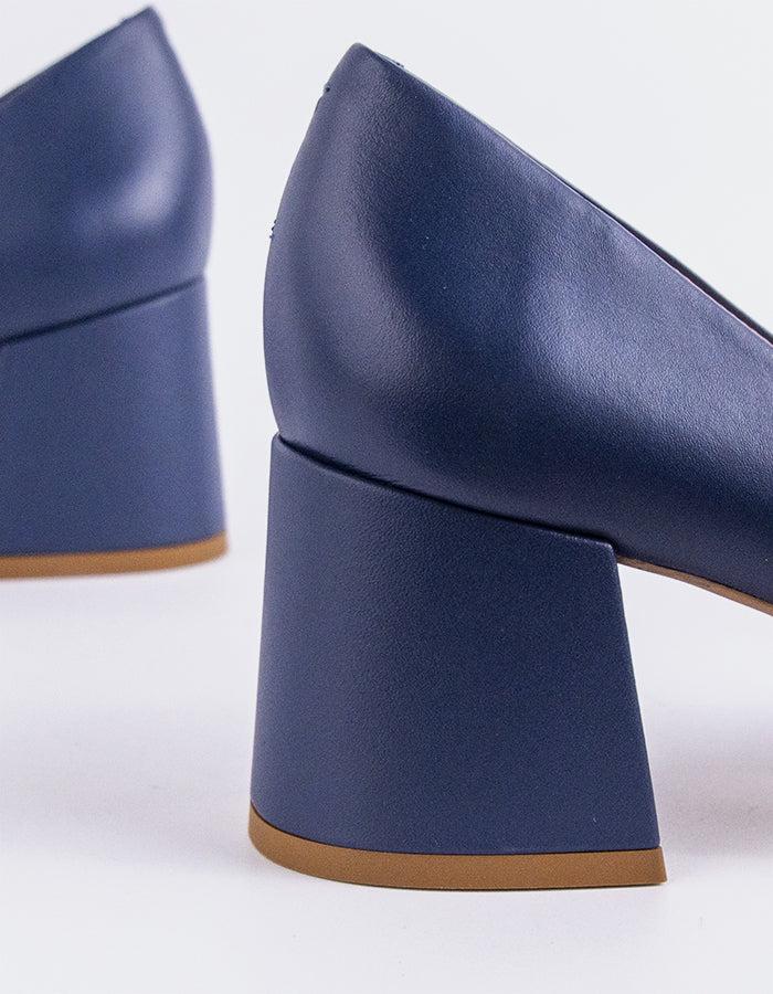 L'intervalle Josephine Cuir Marine Bleu