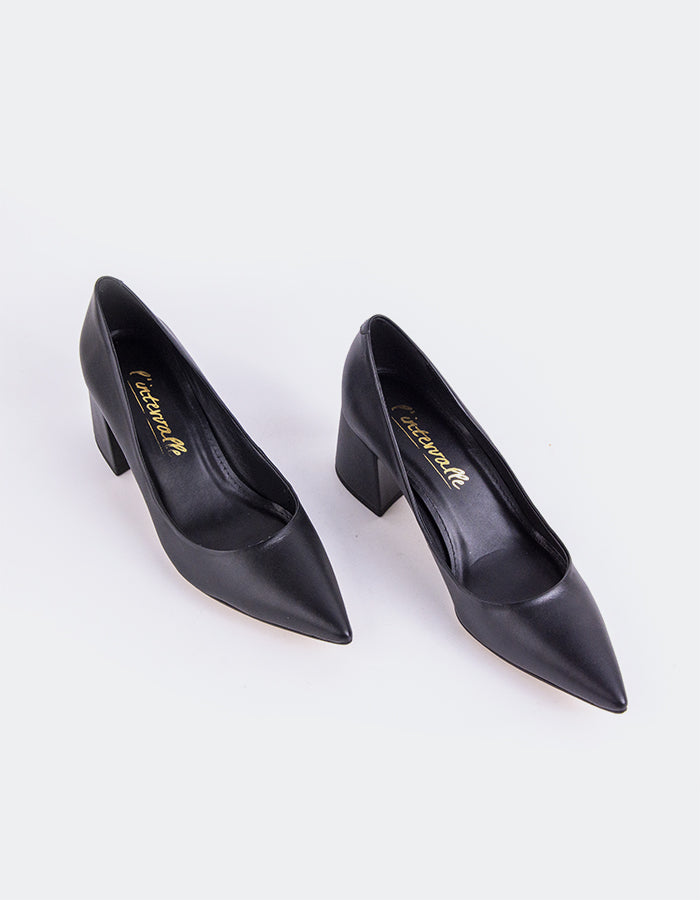 L'intervalle Josephine Noir Cuir Noir