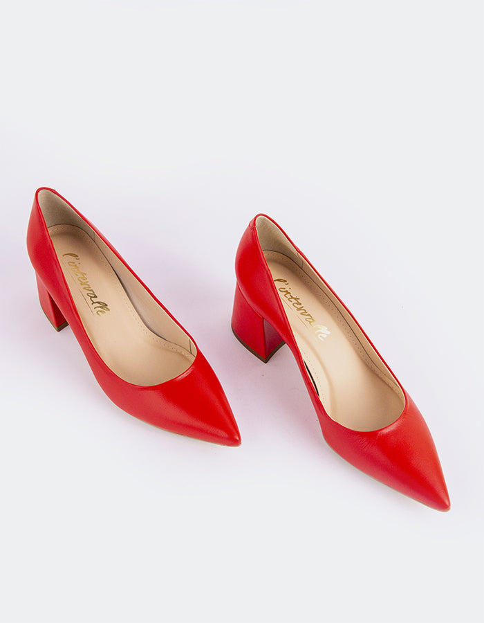 L'intervalle Josephine Rouge Cuir Rouge