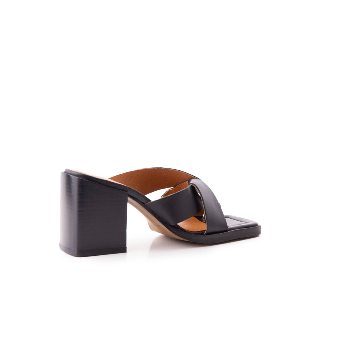 L'intervalle Justina Noir Cuir Noir