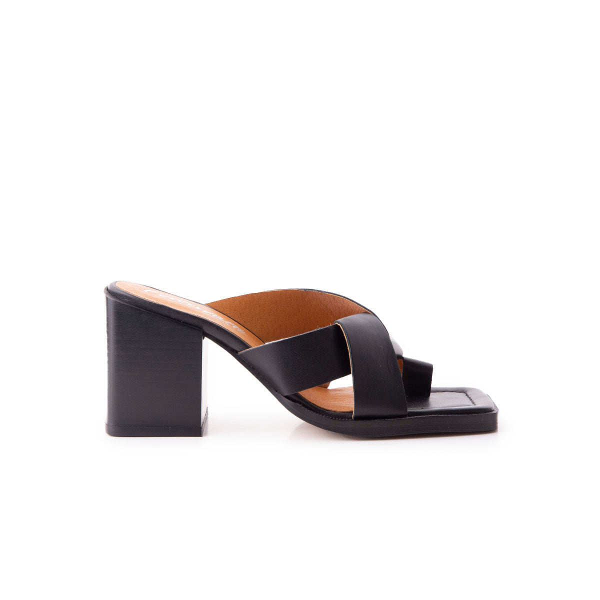 l'intervalle Justina Noir Cuir Noir