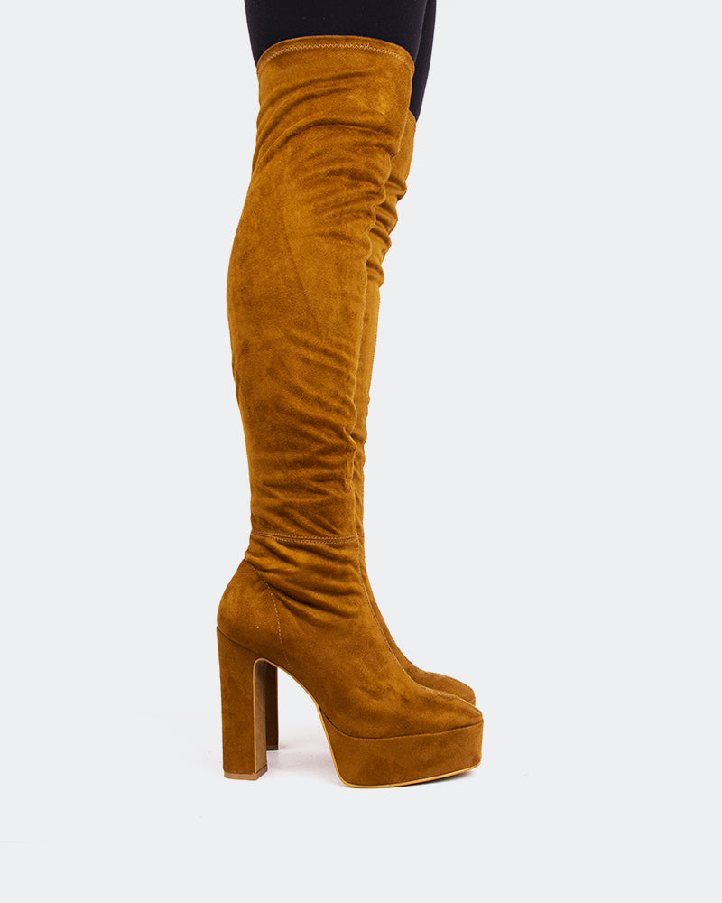 l'intervalle Kalaf Chameau Suède Stretch Chameau