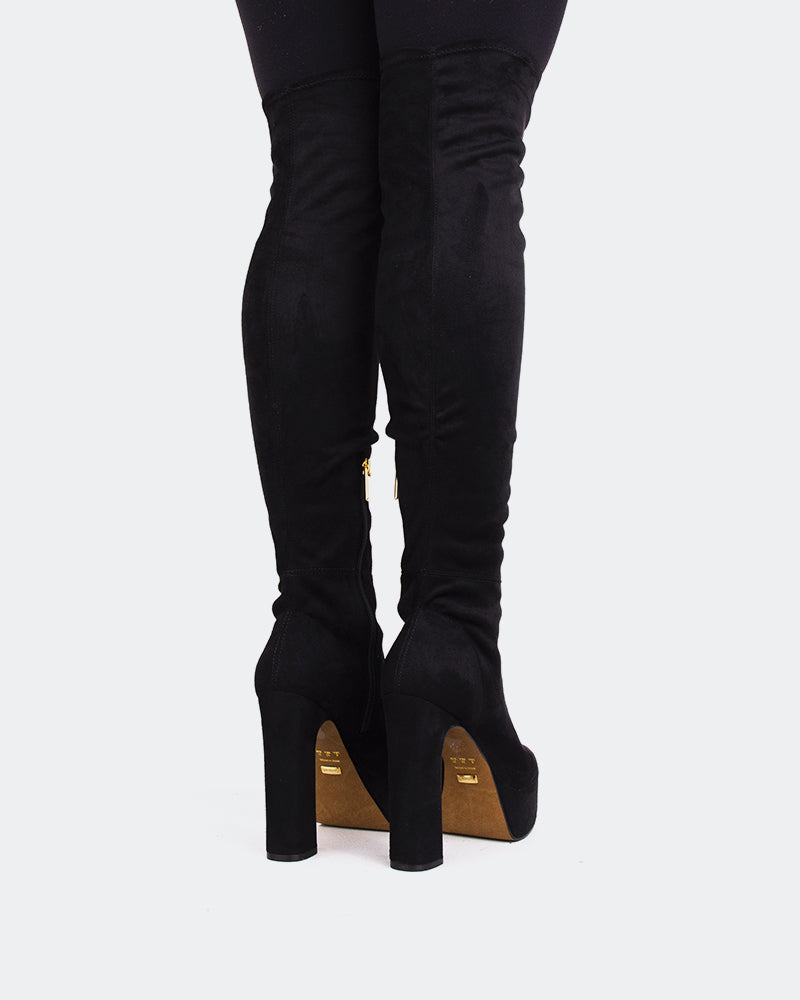 L'intervalle Kalaf Noir Suède Stretch Noir