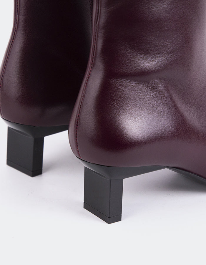 L'intervalle Karylle Bordeaux Cuir Bordeaux