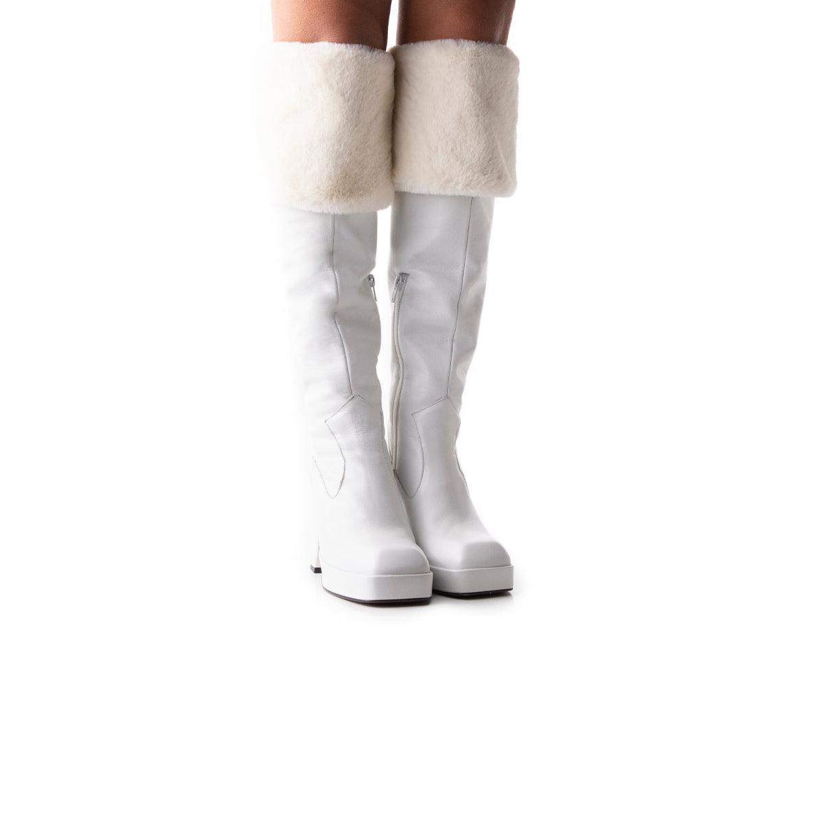 L'intervalle Kelani Blanc Cuir Blanc