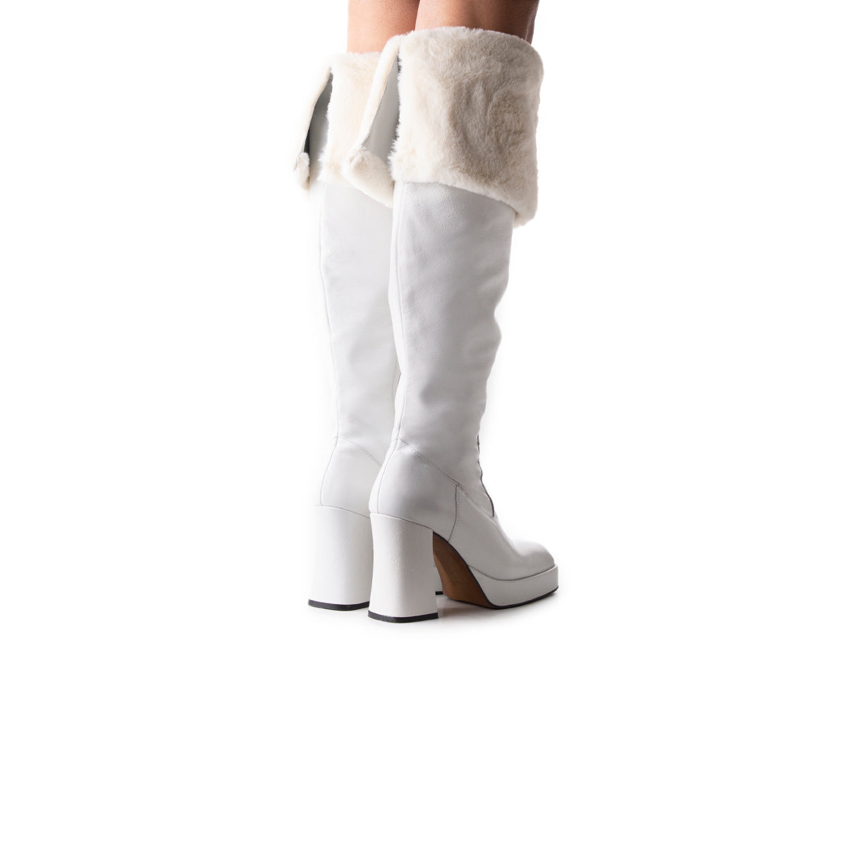 L'intervalle Kelani Blanc Cuir Blanc