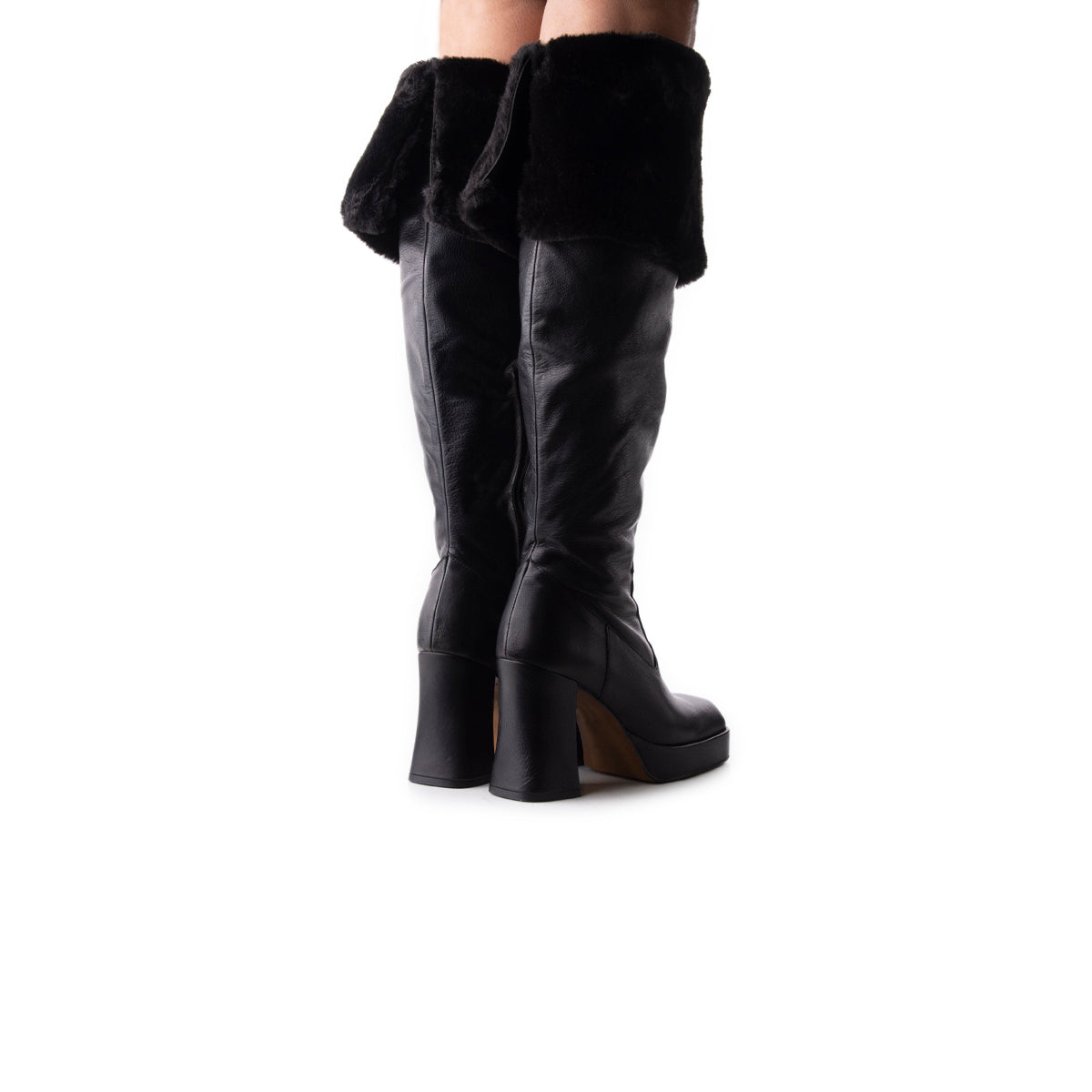 L'intervalle Kelani Noir Cuir Noir