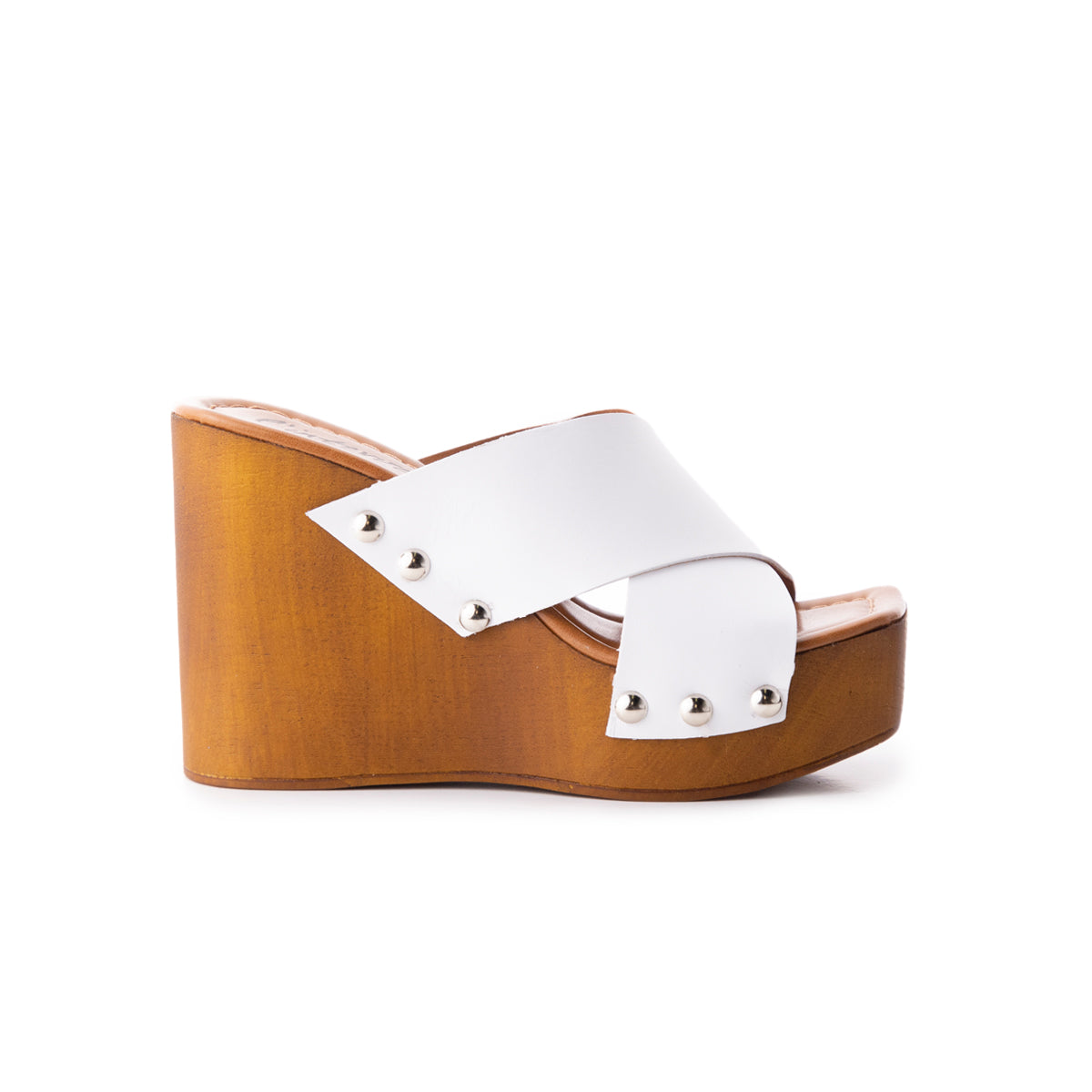 l'intervalle Kitten Blanc Cuir Blanc