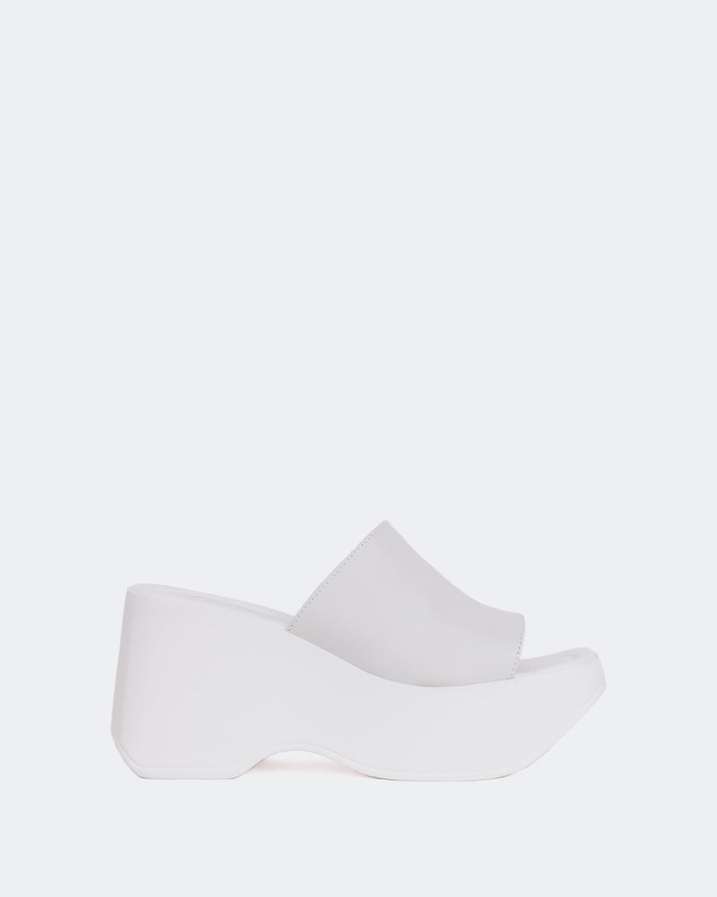 l'intervalle Klum Blanc Cuir Blanc