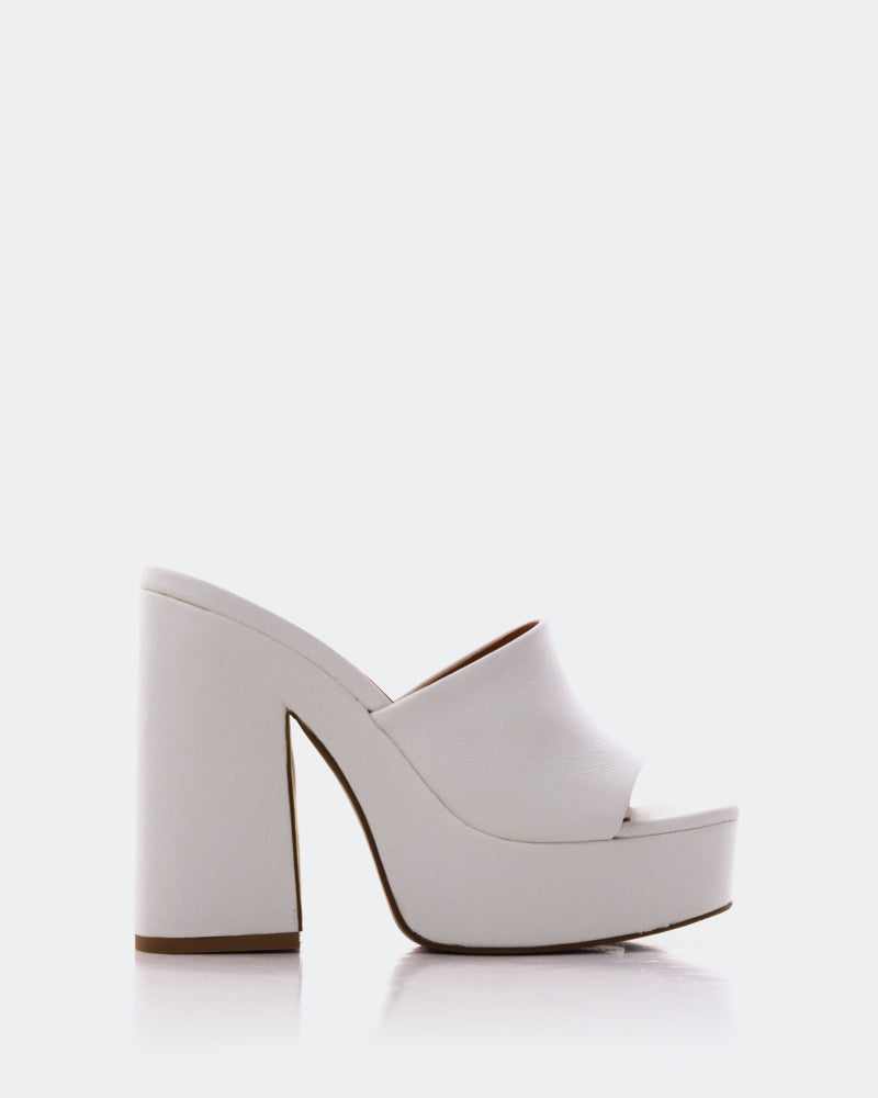 l'intervalle Lalaria Blanc Cuir Blanc