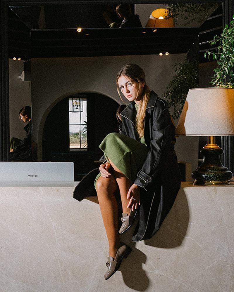 L'intervalle Lalin Amande Cuir Amande