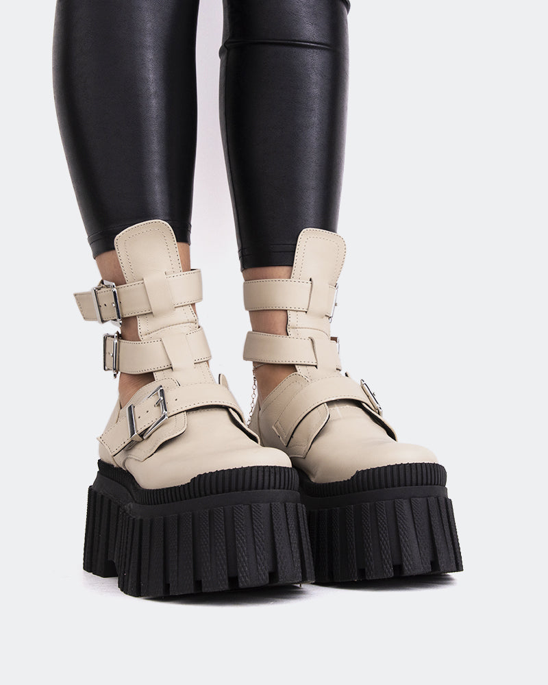 L'intervalle Landry Blanc Cassé Cuir Blanc