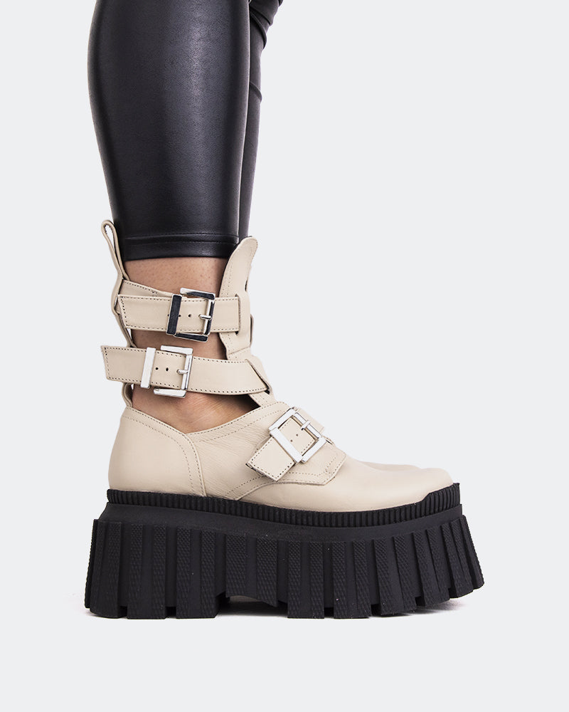 L'intervalle Landry Blanc Cassé Cuir Blanc