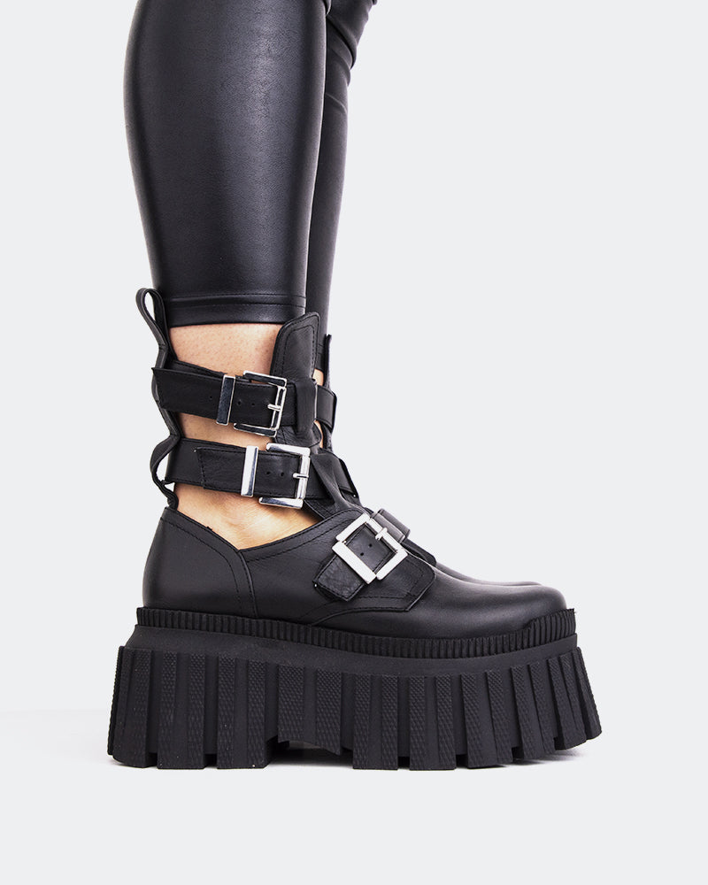 l'intervalle Landry Noir Cuir Noir