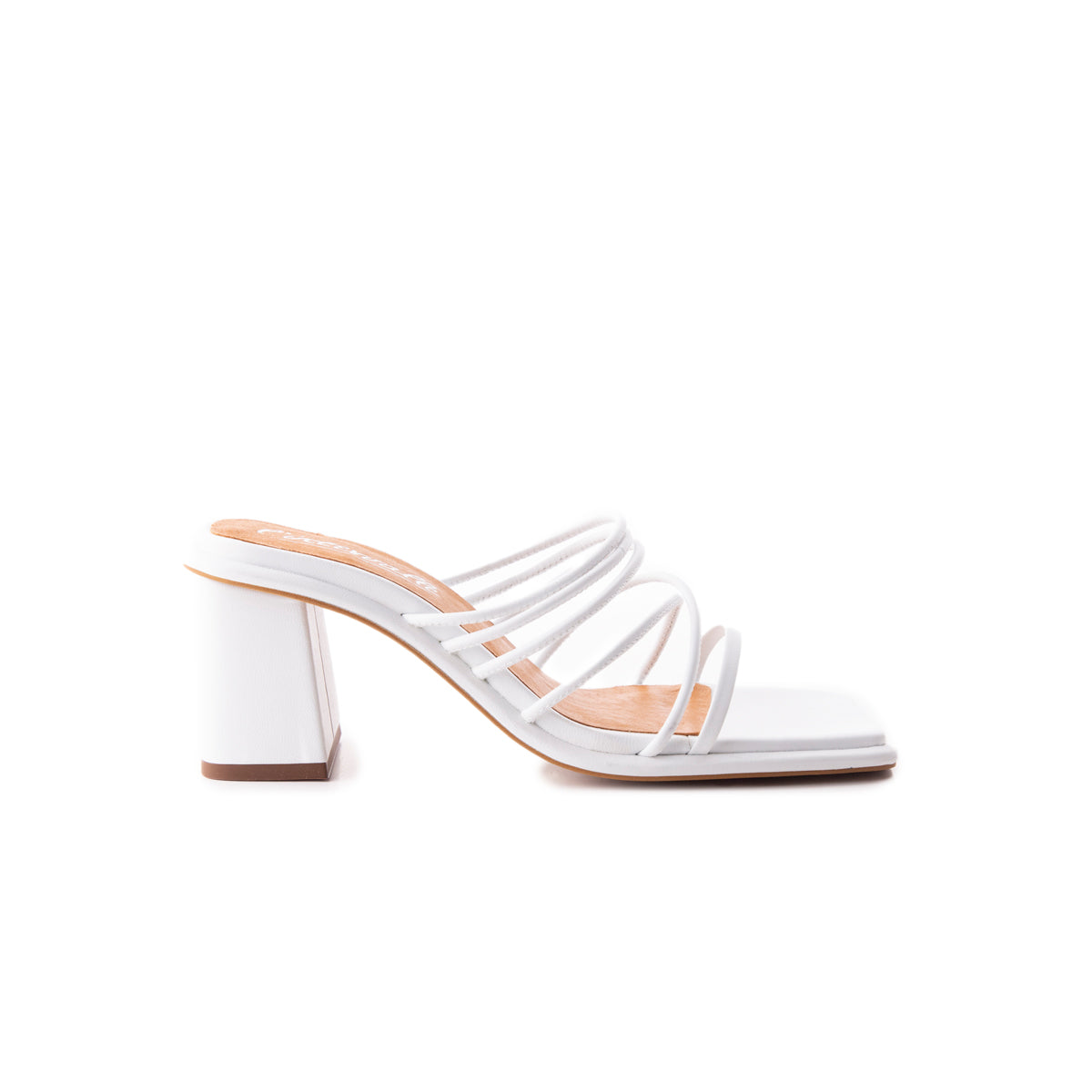 l'intervalle Larisa Blanc Cuir Blanc